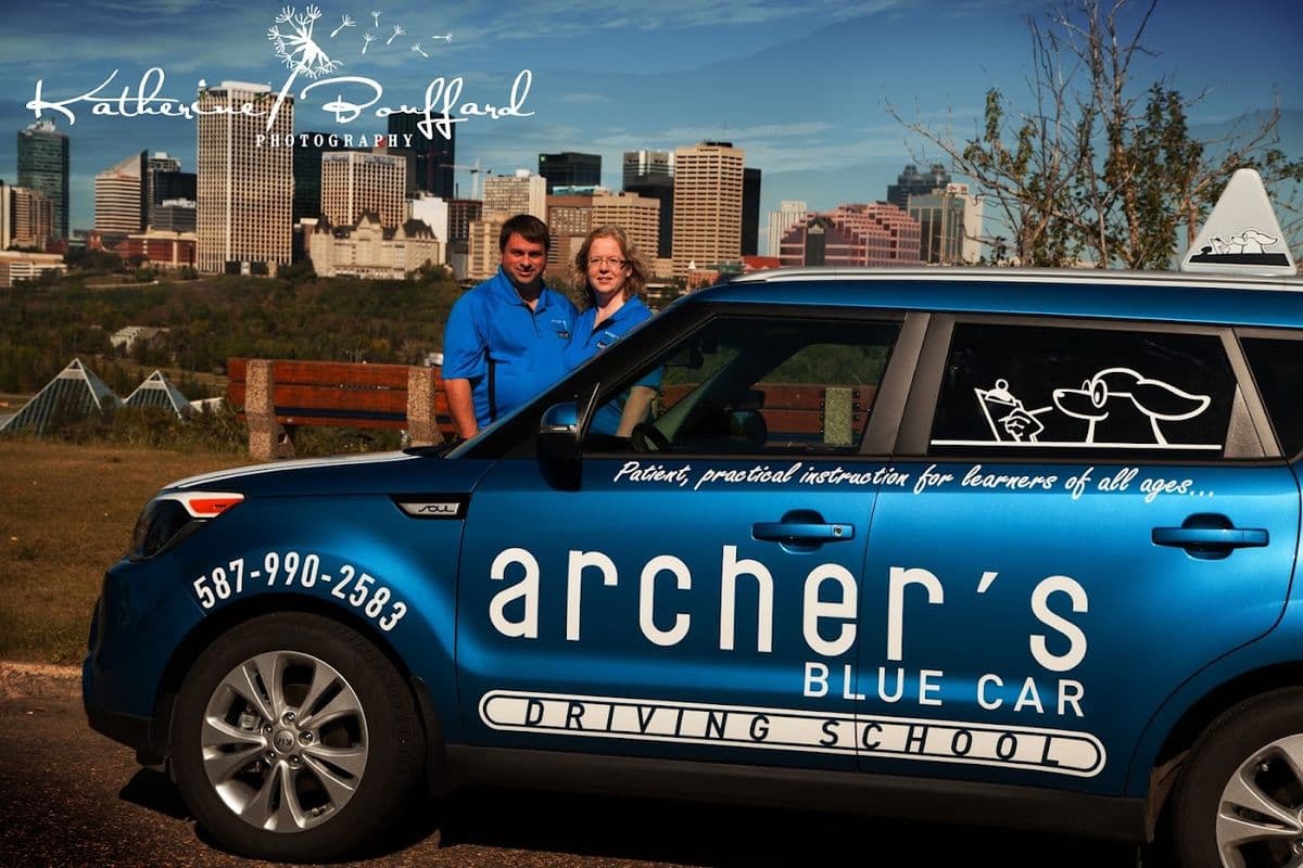 Archer's Blue Car Driving School in Edmonton