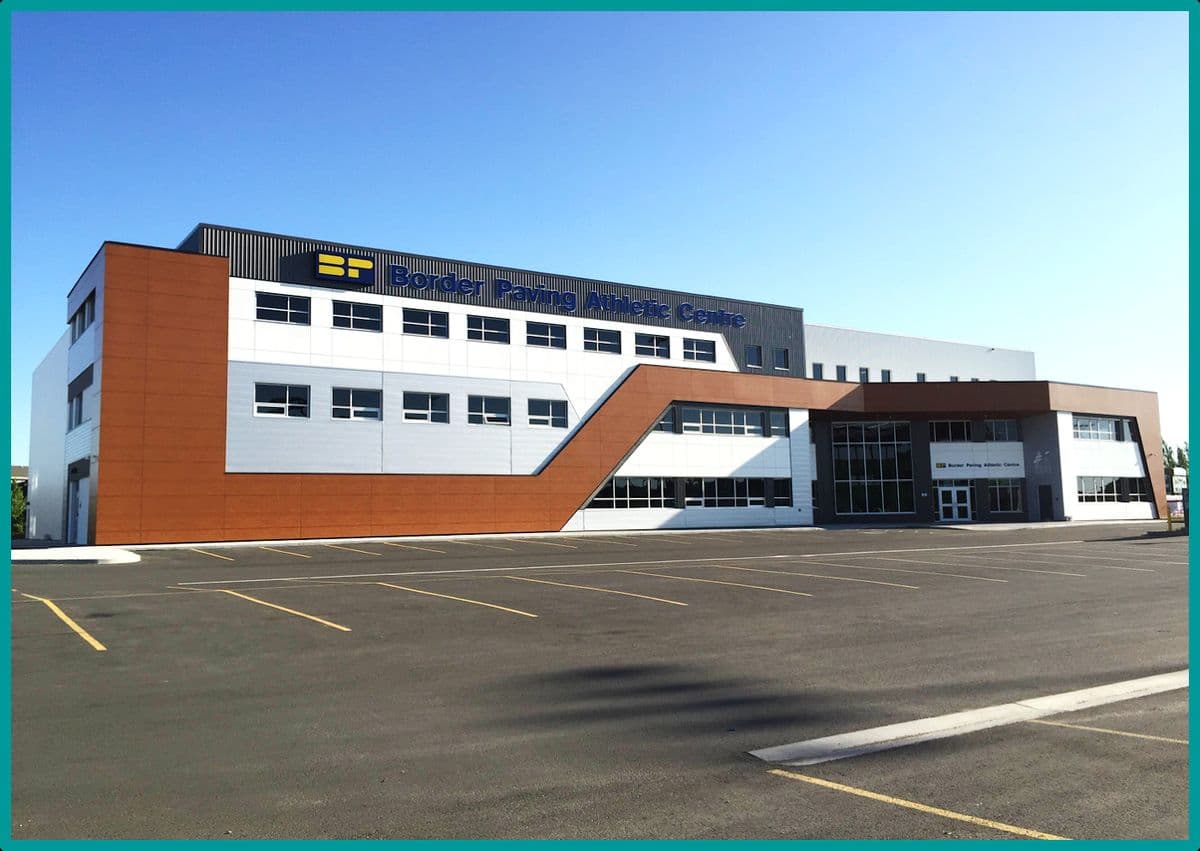 Border Paving Athletic Centre in Spruce Grove, AB