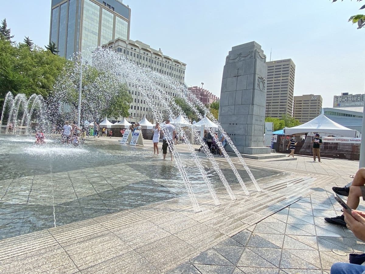 Edmonton City Hall Water Fountain