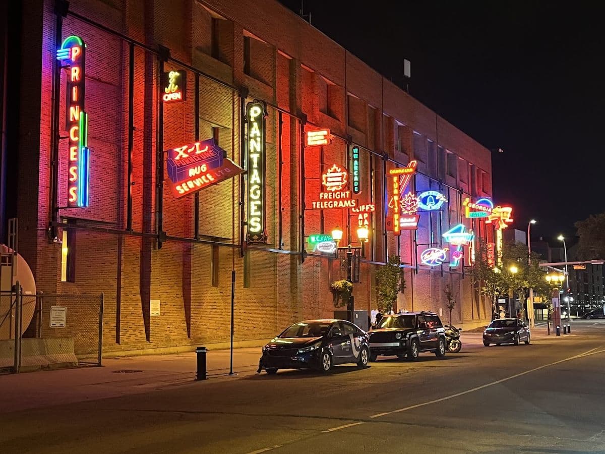 Neon Sign Museum in Downtown, Edmonton
