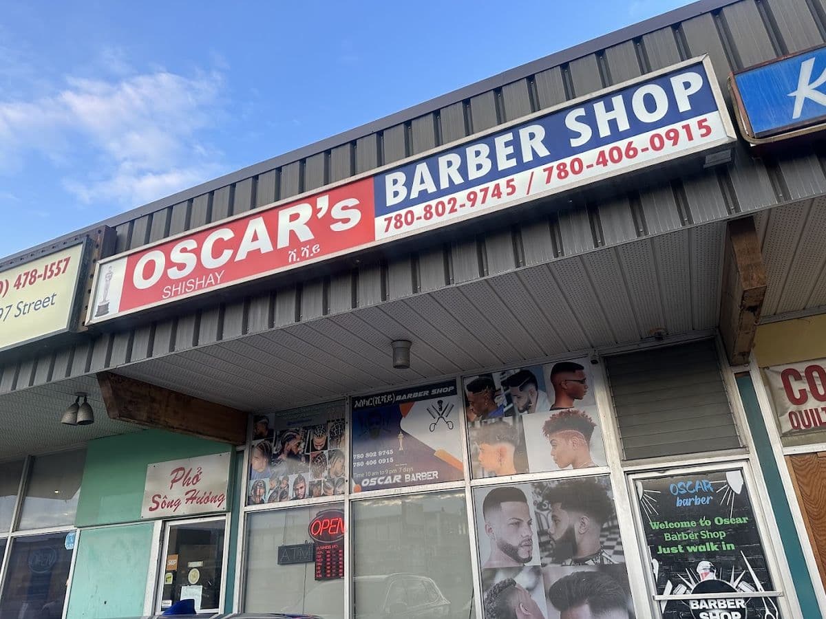 Oscar`s barbershop in North Edmonton