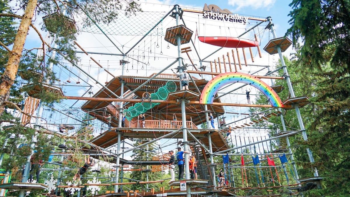 Snow Valley Aerial Park in South Edmonton