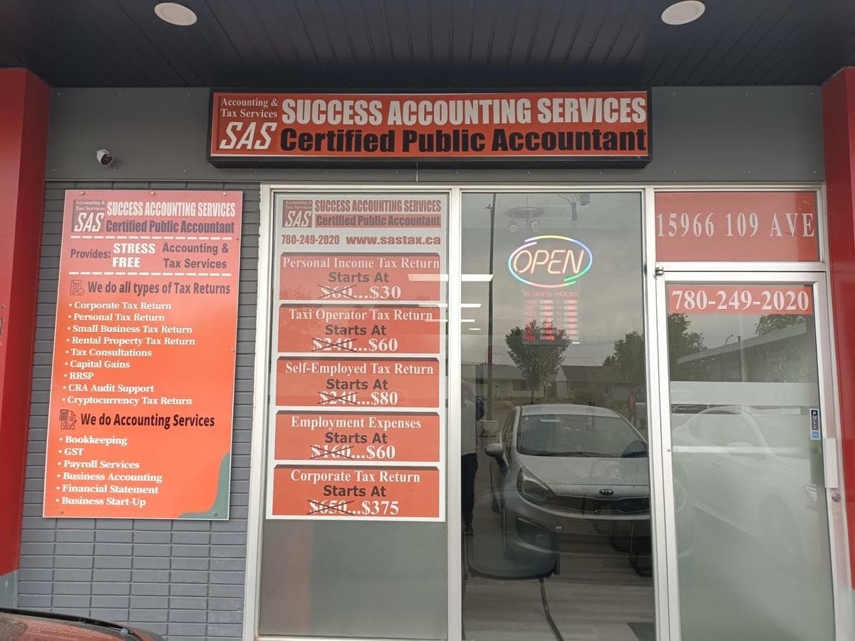 Success Accounting Services | Licensed Public Business Accountant Firm (109 Ave) in Edmonton